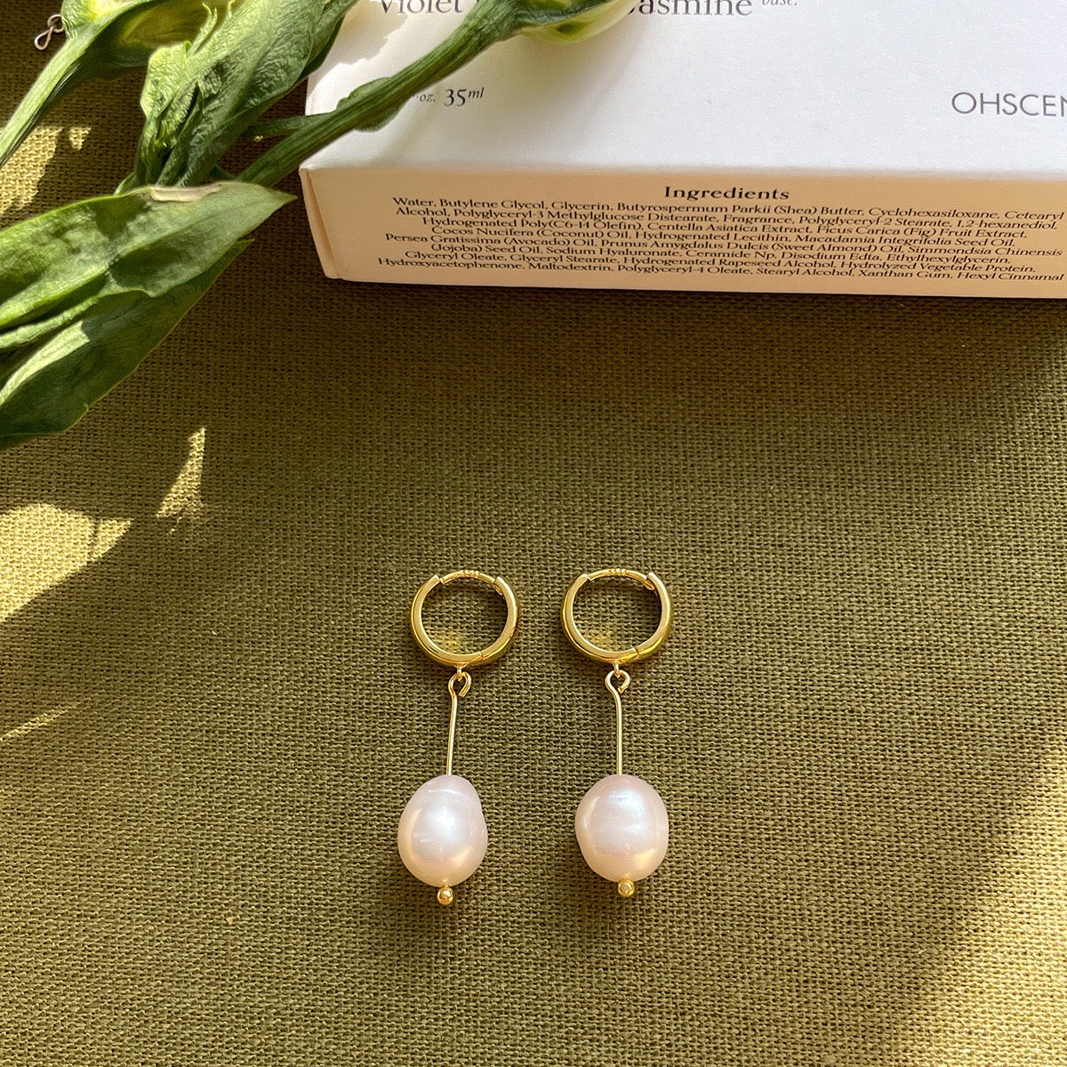 French Baroque Natural Pearl Drop Earrings