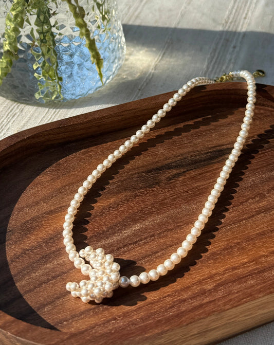 Hand-Crafted Moon Pearl 14k Gold-Plated Necklace