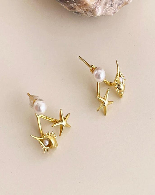 Gold Ocean Breeze Earrings