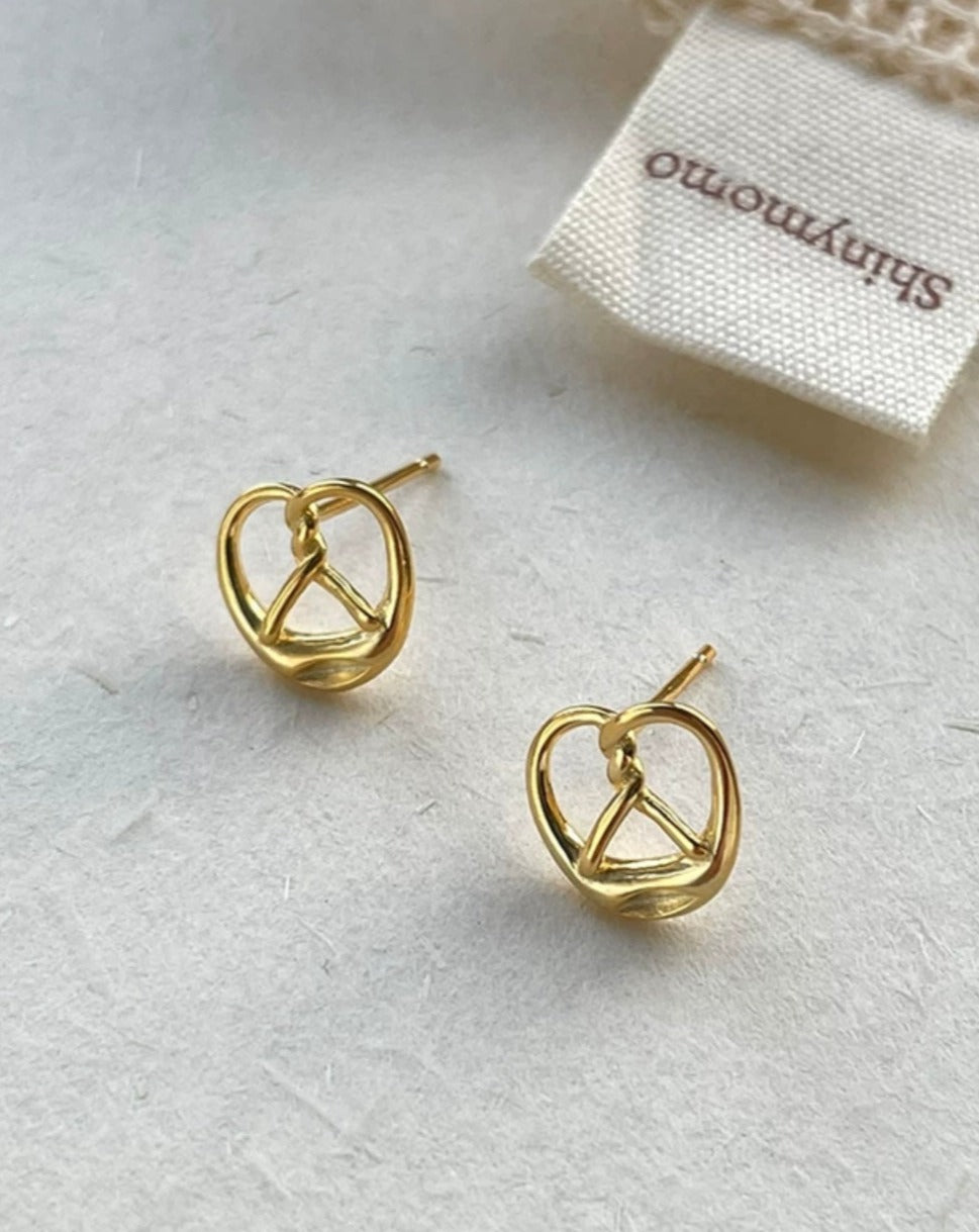 Mini Croissant Pretzel Earrings